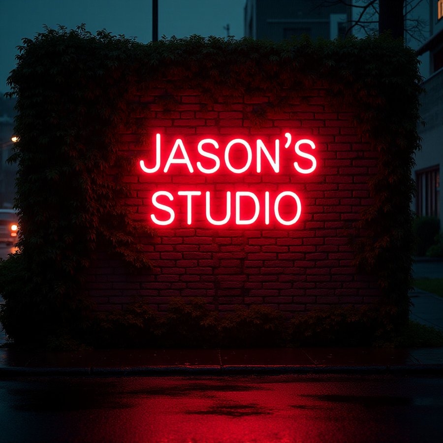 JASON'S STUDIO 네온사인 컨셉